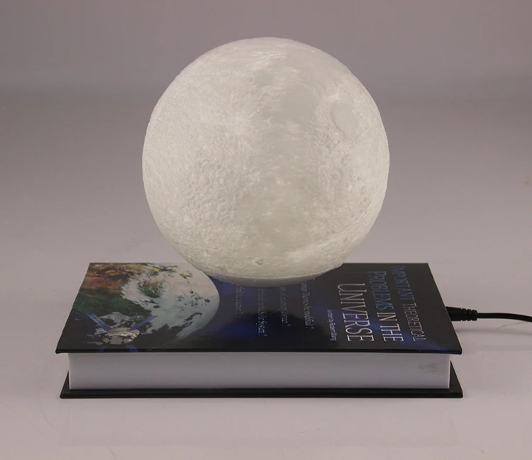 Необычный подарок украшение для офисного стола магнитная левитация 6 дюймов Луна Глобус форма книги база плавающий хороший ночной Светильник