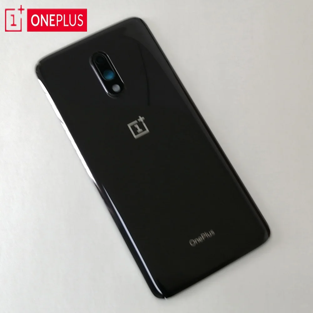 oneplus 7 стеклянная задняя крышка корпуса, Сменный Чехол для задней двери батареи для oneplus 1+ 7 с стеклом объектива камеры
