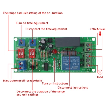 

Cycle Delay Timing Timer Relay Switch Turn ON/OFF Module AC 110V 120V 220V 230V
