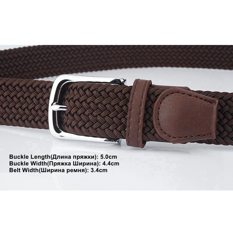 Elastic Braided Belt Women Casual Pin Buckle Belts Men High Quality Multiple Sizes Not Need Punch Easy Wear Fashion Luxury