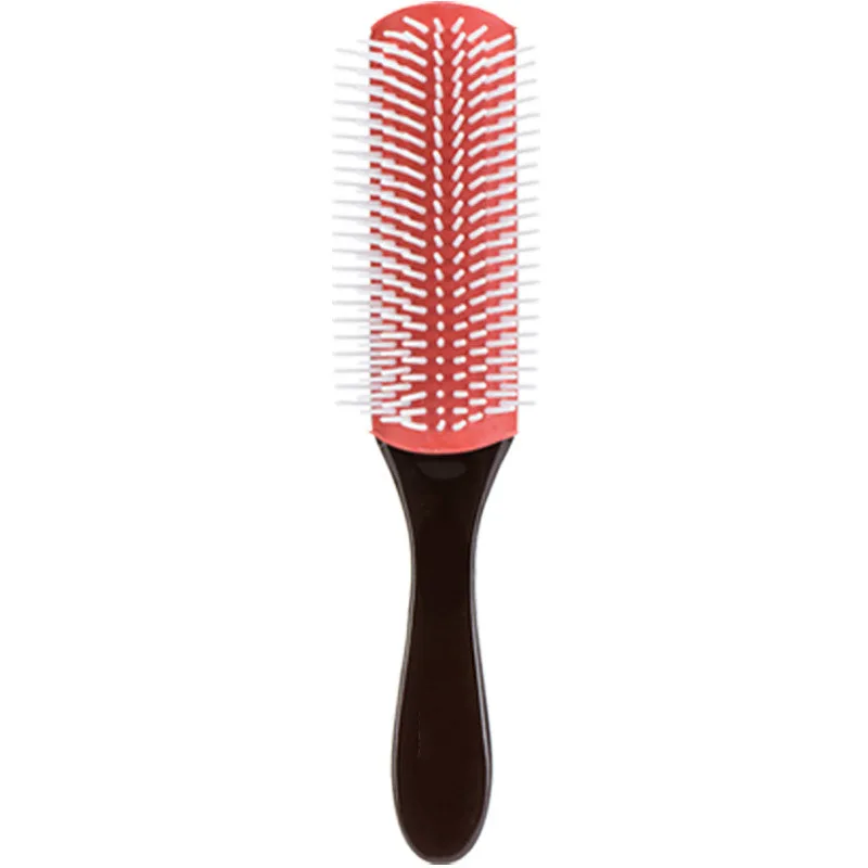 20.5cm Length Anti-static 9 Rows Hair Brush Handcraft Hairbrush Hairdressing Scalp Massager Hair Comb Styling Tools Health