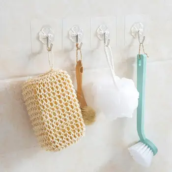 

5 PCS Hangers Wall Hooks Suction Cup Hooks Window Iron Hook Accessories PVC Bathroom Vacuum Sucker Strong Kitchen