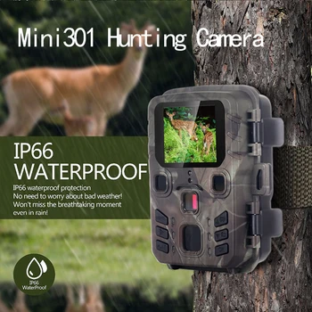 

mini 301 Hunting Trail Camera 12MP 1080P PIR IR Wildlife Scouting Cam Night Vision 0.45 second trigger time Hunting Cameras