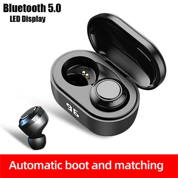 

TWS Wireless Headphones Earphone 5.0 Bluetooth IPX5 Waterproof Sports Stereo Sound Headphones headset With Charging Box