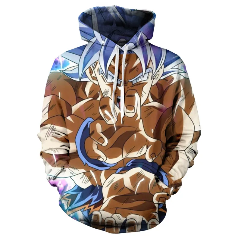 W01017 Dragon Ball Z Strong Goku 3D пуловер с капюшоном крутой мужской женский спортивный костюм уличная Толстовка Harajuku толстовки с капюшоном размера плюс - Цвет: W01017