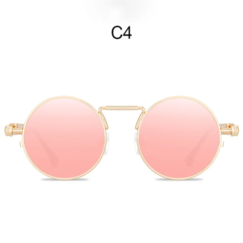 Gold Pink KAJILA Новое поступление Ray Band стимпанк Солнцезащитные очки мужские в металлической Ретро оправе солнцезащитные очки для женщин oculos masculino8478 - Цвет линз: Gold Pink