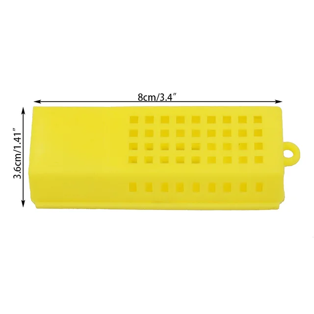 100 db Yellow Mail Queen Cage Bee Multifunkcionális Műanyag Ketrec, Hogy Megakadályozzák A Méhkirálynő Menekülését Keret Méhészeti Szerszámaiból - Image 3