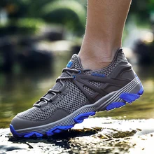 Летняя дышащая обувь; легкая обувь для прогулок; быстросохнущая водонепроницаемая обувь; дышащая Спортивная прогулочная обувь для мужчин