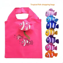 Тропический износ рыбы устойчивый к царапинам и портативный квадратный защиты окружающей среды полиэстер хранения покупок и складной мешок
