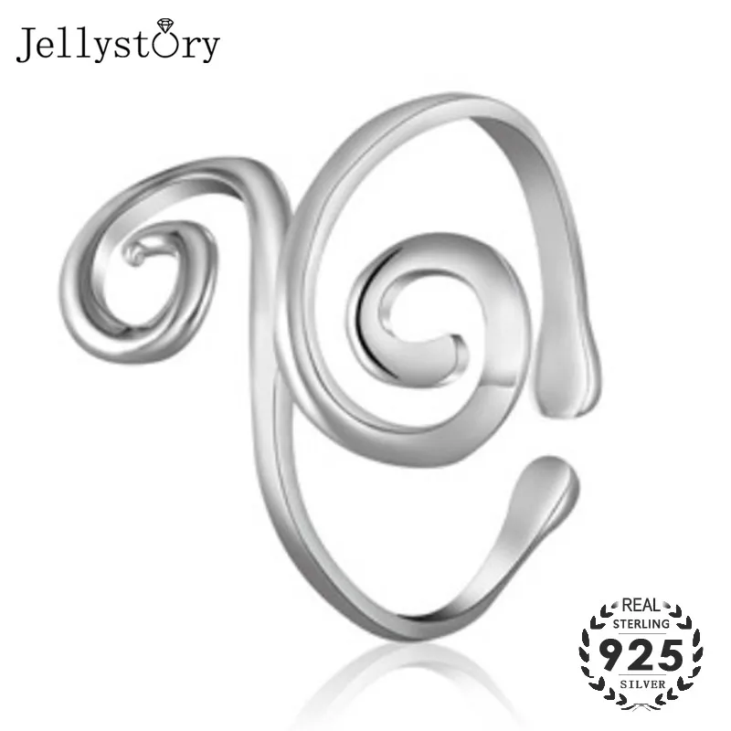 Jellystory модные ювелирные изделия из стерлингового серебра 925 пробы Открытые Кольца