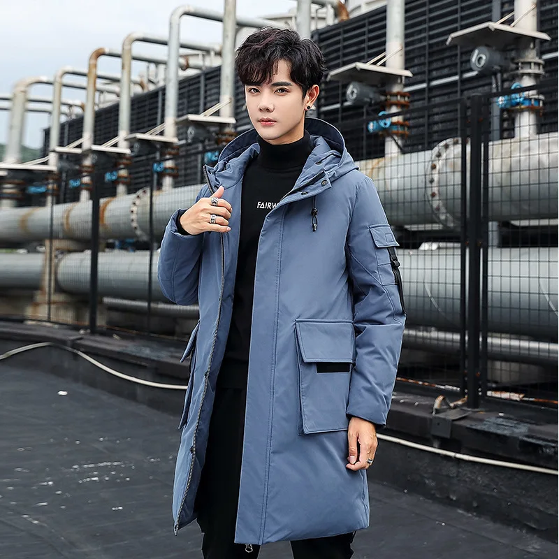 

Men's Winter Long Hooded Duck Overcoats Outdoors Outerwear Male Casual Fashion Down Jacket Coat Menswear Parkas JK-846