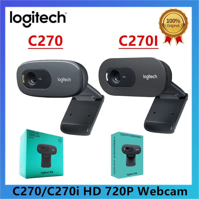 Новая веб камера Logitech C270/C270i 720p HD встроенный микрофон USB2.0 Бесплатный привод видео
