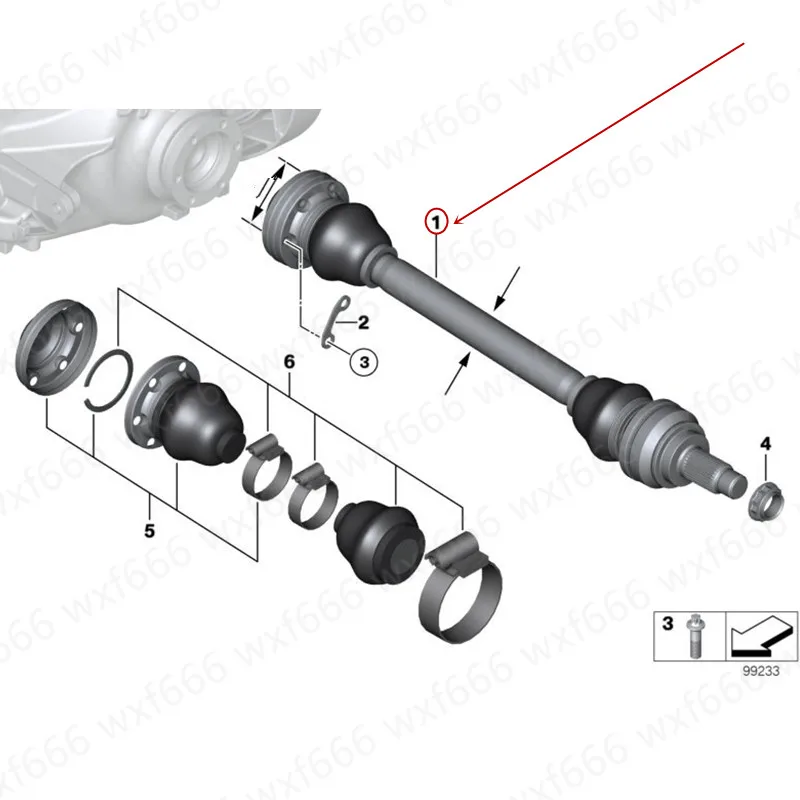 Автомобильный задний приводной вал подходит для 5 серий 520b mwE60 левый и правый полувал приводной вал задний мост 33217532265