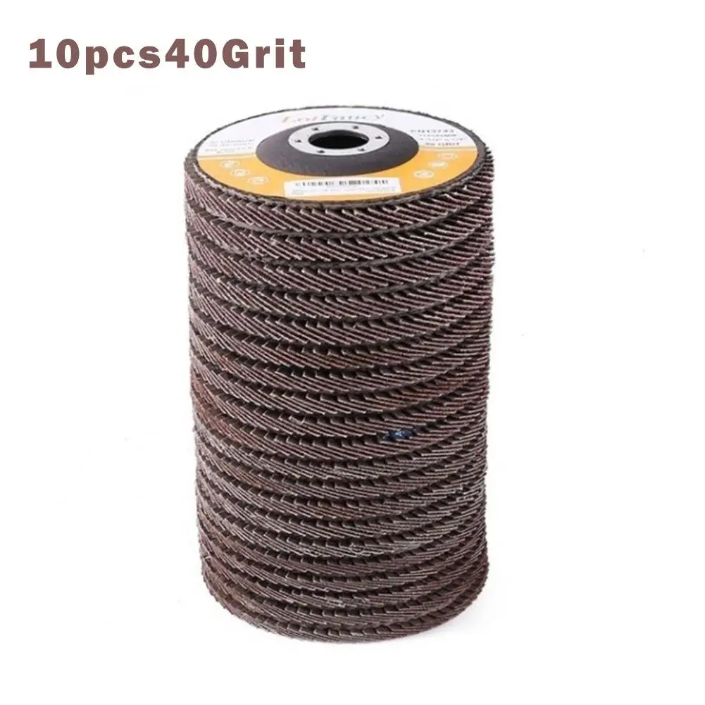Professional Flap Discs Sanding Discs Grinding Wheels Blades 10PCS 100mm 4.5 Inch 40/60/80/120 Grit For Angle Grinder