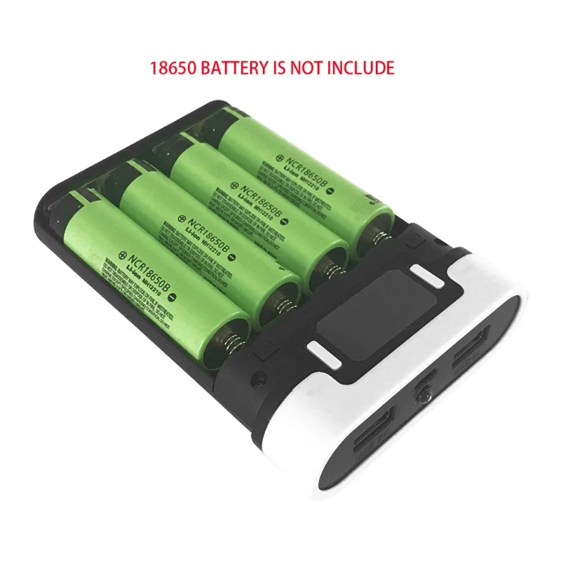 Портативный внешний аккумулятор с двойным USB ЖК дисплеем и защитой от обратного