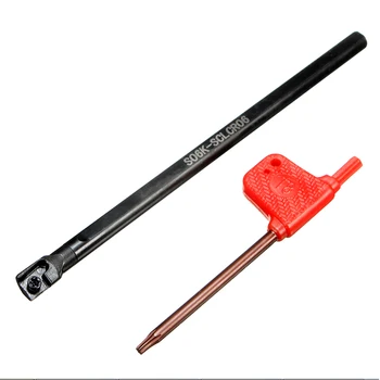 

2pcs S06K/S07K/S08K/S10K/S12M-SCLCR06 Holder Wrench Lathe Turning Tool Holder Boring Bar For CCMT With Wrench