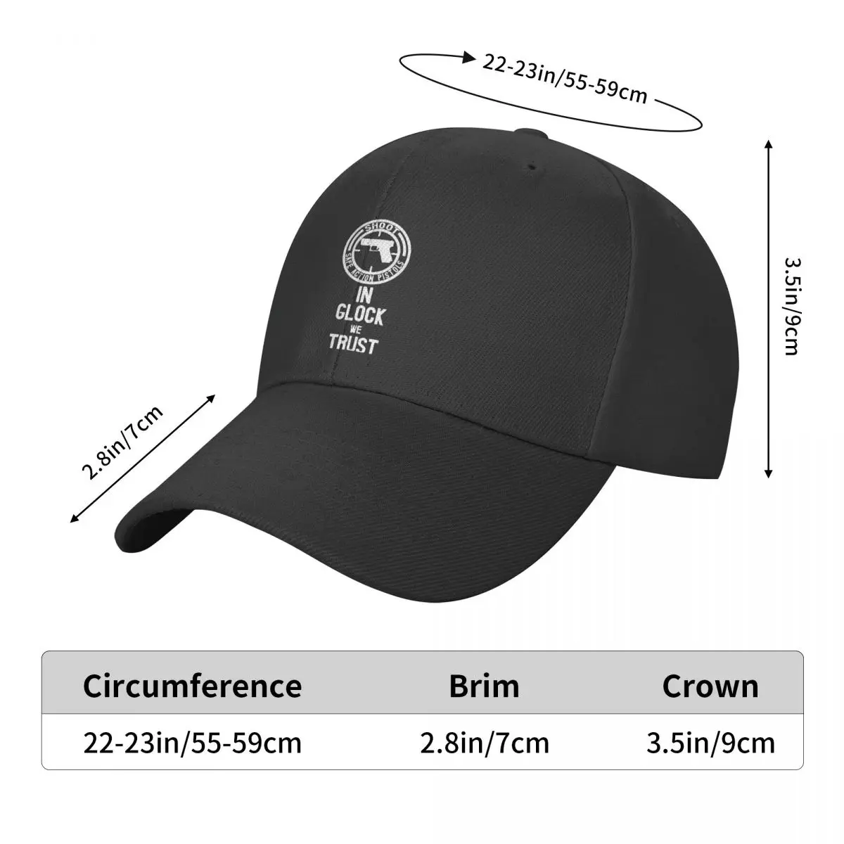Target In Glock We Trust Baseball Cap 
