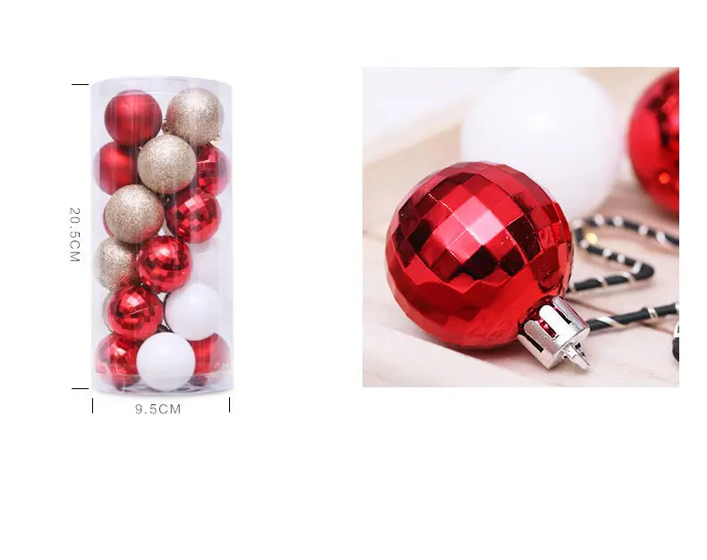 24PcsPack 40mm Christmas Tree Decor Ball Bauble Party Hanging Ball Ornament Decorations For Christmas Decorations Gift JH188 (4)