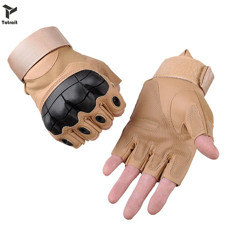 TOtrait Tactical Gloves Hunting Half Finger Hiking Gloves Soft shell Military Cycling Assault Combat Tactical Gloves 3 Colors