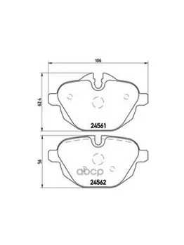

Brake pads disc rear. BMW 5 (F10) 01/09-10/16/BMW 5 (G30 F90) 09/16- /BMW 5 touring Brembo art. p06064