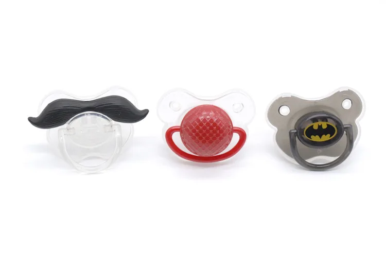 Baby Universal Pacifier Back Cover Newborn Orthodontic Dummy Pacifiers Beard Nipple Dust Cover Kids Red Lip Comfort Pacifier Cap