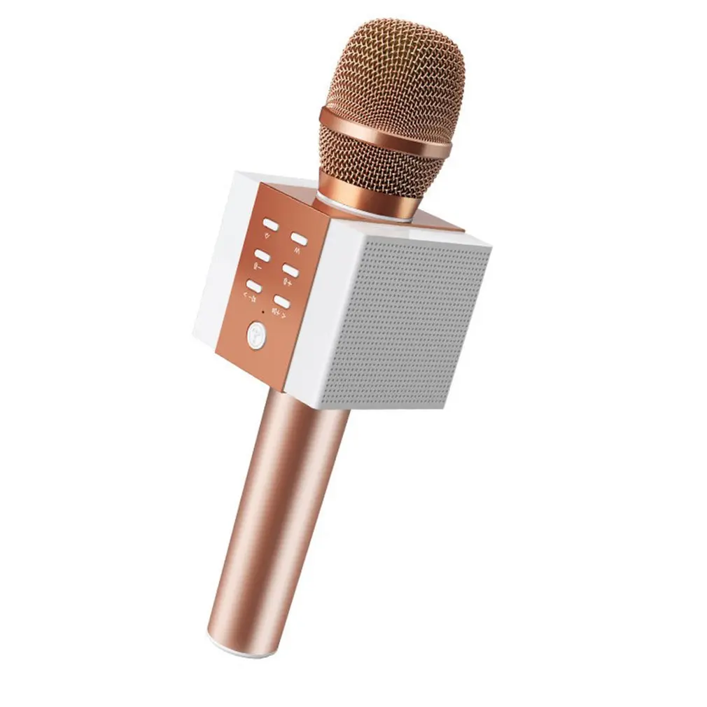 Беспроводной караоке MicrophoneLouder объем больше бас 3-в-1 Портативный ручной двойной Динамик Mic машины