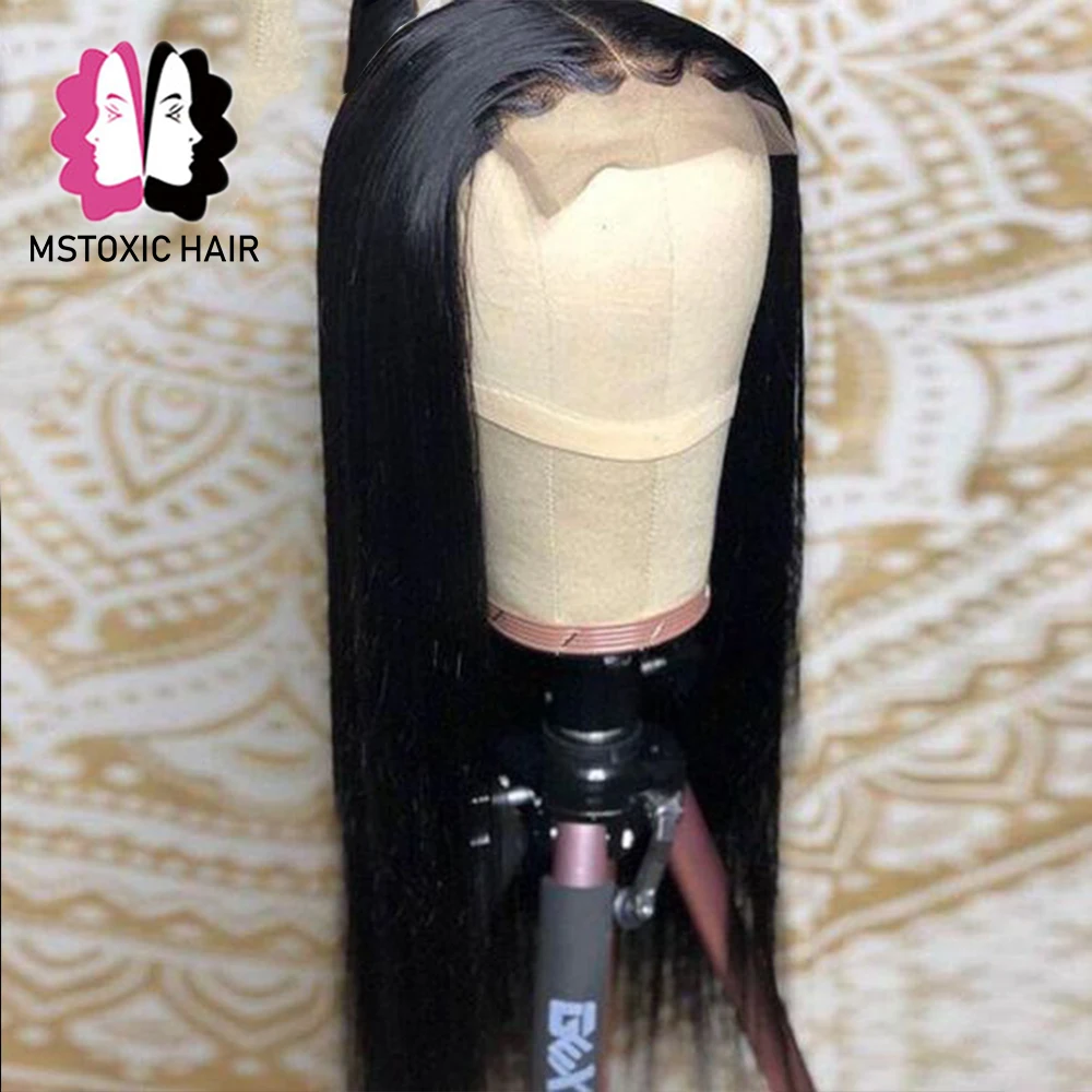 

Mstoxic 4x4 Closure Wig Lace Closure Human Hair Wigs For Black Women Brazilian Straight Lace Closure Wig Remy Hair Lace Wig
