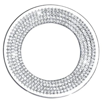 

Accessories for Jetta Passat Golf Tiguan Atlas Steering Wheel LOGO Cap Covers Decal Stickers Bling Interior Decorations