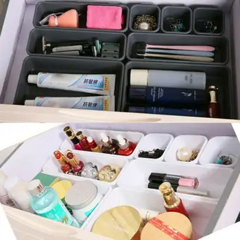 

8pcs/set Adjustable Drawer Style Make Up Storage Box Jewelry Container Desktop Sundries Fragrance Finishing Box 3 Colors