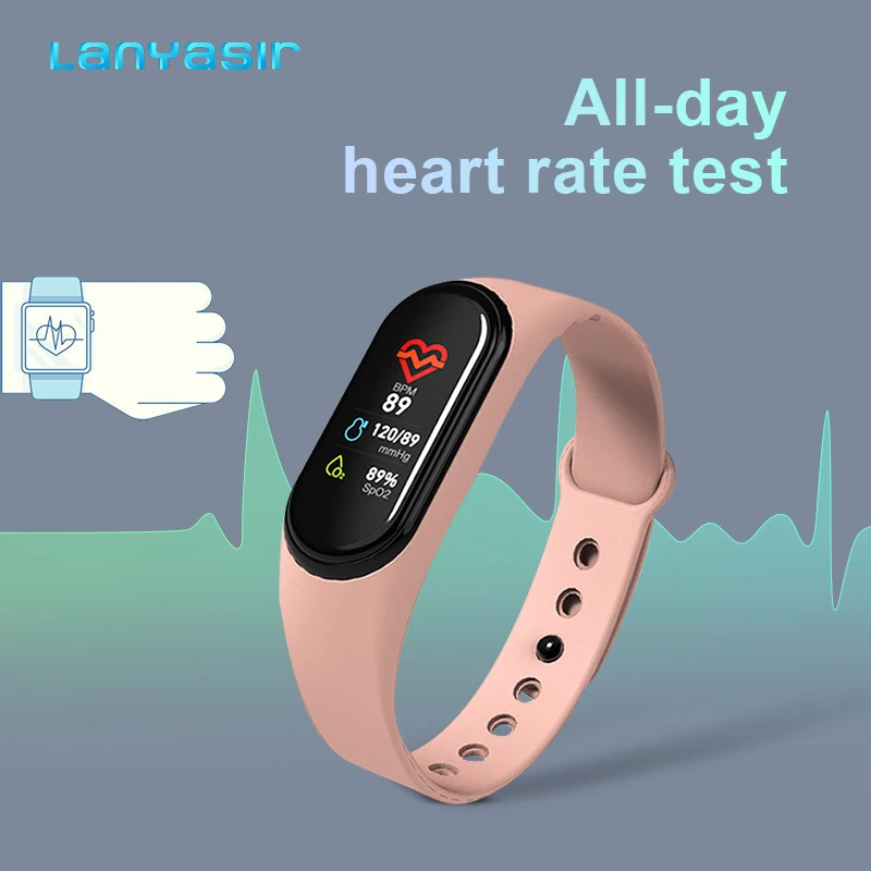 

Lanyasir M4 Smart band Fitness Tracker Watch Sport bracelet Heart Rate Blood Pressure Smartband Monitor Health Wristband M4