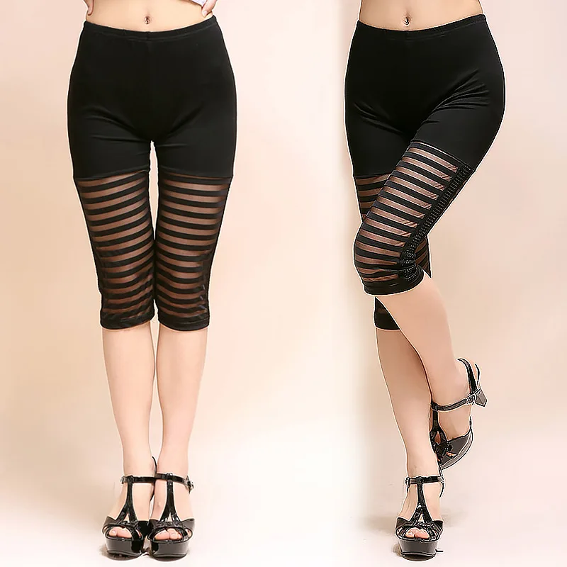 

Middle Aged And Elderly People Mom Plus-sized Elasticity Elastic High-waisted Slimming Capri Pencil Leggings