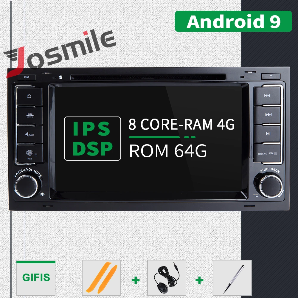 Ips DSP 2 Din Android 9,0 автомобильный dvd-плеер gps для VW/Volkswagen/Touareg/Transporter T5 2004-2011 Мультимедиа Радио 8 ядро 4 Гб 64 ГБ