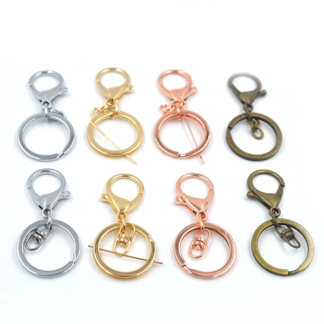 50pcs Keychain Long Lobster Clasp Key Hook Keyrings for Jewelry, Jewels Making Finding DIY Key Chains Accessories,Temu