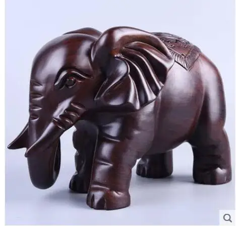 Слоны украшают дом из массива дерева для денег черного сандалового резные