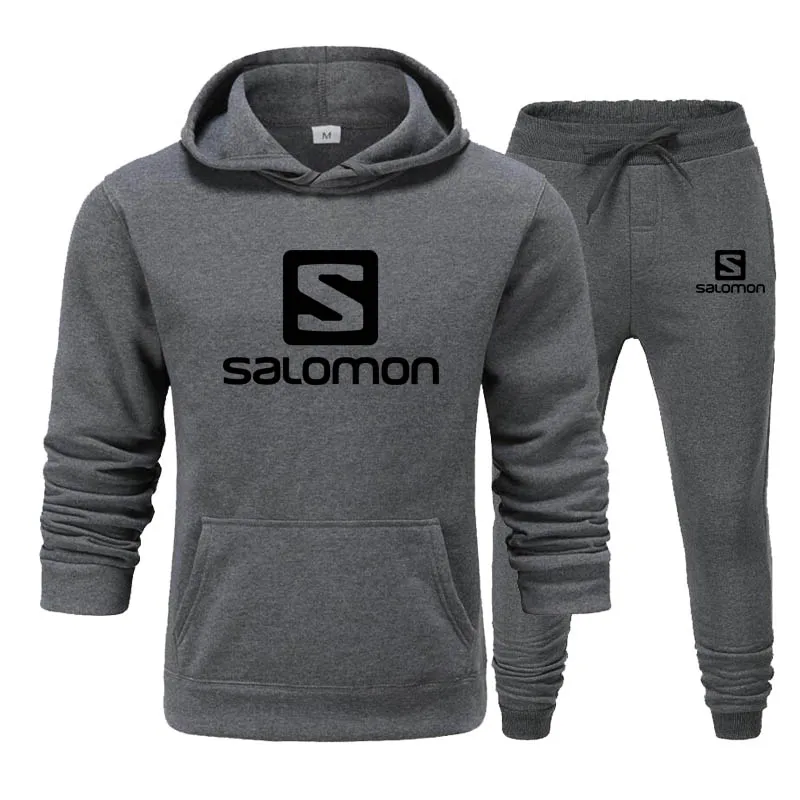 Мужской костюм с капюшоном принтом S модный осенний брендовый Повседневный