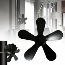 5 lâminas de fogão a lenha calor do inverno alimentado lareira ventilador calor alimentado fogão log queimador de madeira silencioso preto casa lareira ventilador