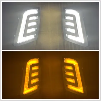 

2PCS/SET DAYTIME RUNNIG LIGHTS MASK GRILLE LED LAMP WITH TURNING SIGNAL FEATURE FIT FOR NAVARA NP300 D23 2015-2018 LED DRL
