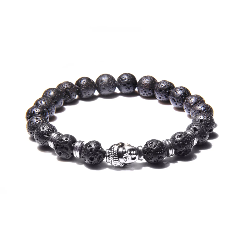 Fashion AAA Royal Blue Tiger Eye Men's Bracelet Beads Natural Stone Buddha Stretch Charm Bracelets for Women Men Jewelry