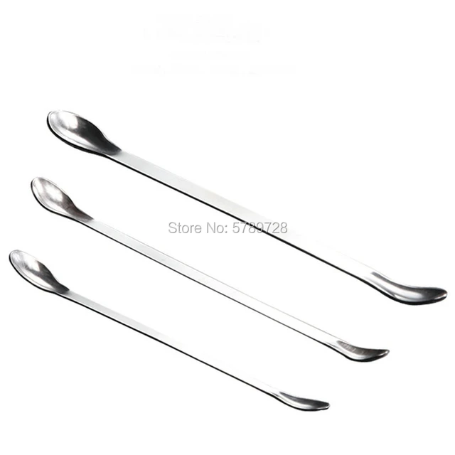 12Pcs Stainless Steel Lab Spoon Spatula Laboratory Sampling Spoon Mixing  Spatula Micro Spatula Scoop Household Items Kitchen - AliExpress