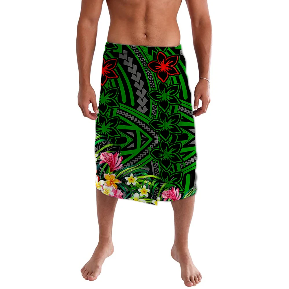 Lavalava Polynesian Print Fabrics Aboriginal Skirt Customize With Indigenous Painting Art Cozy Men Half Skirt ie faitaga