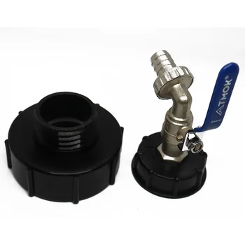 

3/4 Inch S100*8 IBC Tank Tap Adapter With Drain Ball Valve For 1000 Liter Container Tank For IBC Ton Valve
