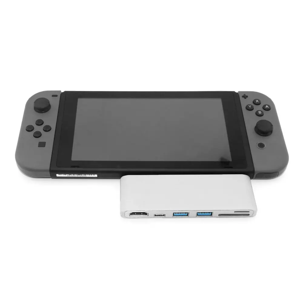 Новейший 6 в 1 type-C концентратор 4K HDMI+ Dual USB 3,0+ type C+ безопасный цифровой+ TF кардридер порт комбинированный концентратор адаптер для ноутбука