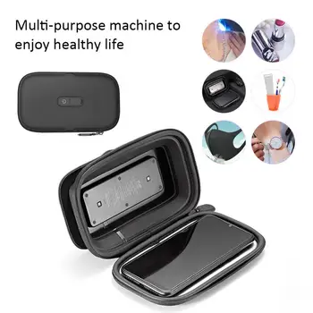 

Double UV Lamp Mobile Phone Sterilizer Sterilization Bag Efficient Disinfection Sterilization Boxes For Headphones Car Key Masks