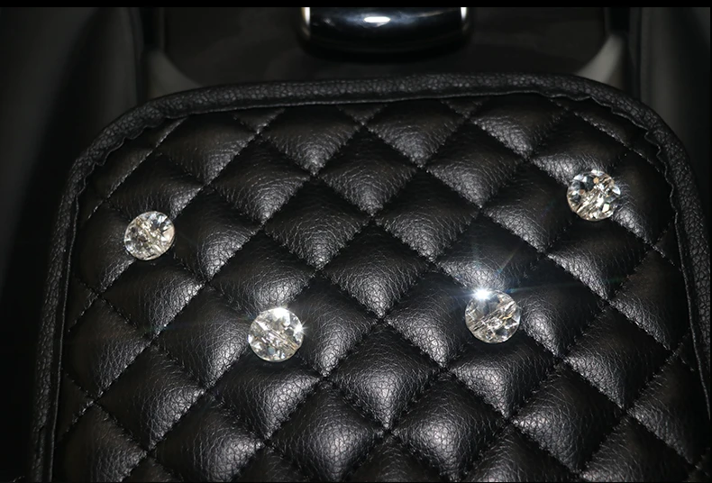 Хрустальная корона, авто подлокотники, подушки из искусственной кожи, автомобильные подлокотники с бриллиантами, аксессуары для интерьера