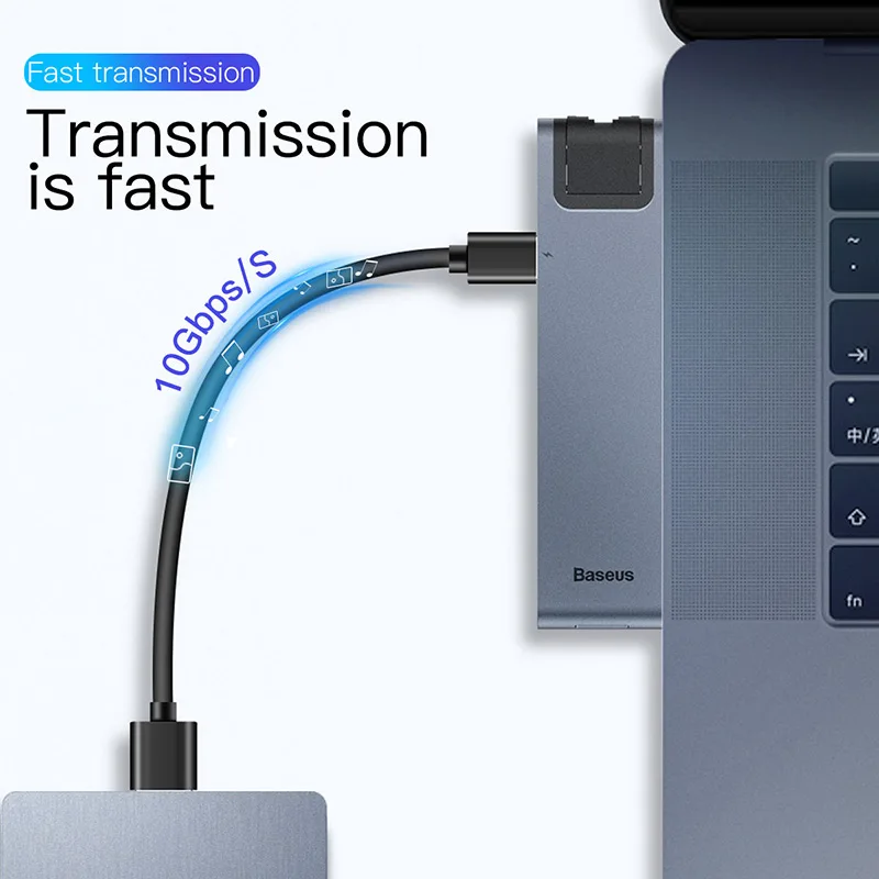 Baseus Thunderbolt 3 Dock USB Type C to HDMI HUB Adapter for MacBook Samsung Dex Galaxy S10/S9 USB-C Converter Thunderbolt HDMI
