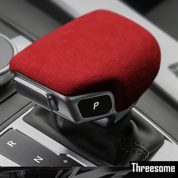 

Car Styling Automatic Speed Gear Shift Knob Head Alcantara Suede Cover Sticker For Audi A4l A5 A6 A7 Q5l Q7 Shifter Trim