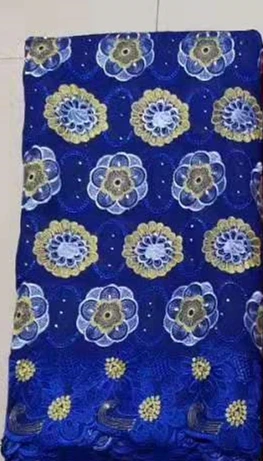 Новейшая африканская кружевная ткань французская Тюлевая сетчатая кружевная ткань высокого качества нигерийские кружевные ткани DIY для свадебных кружевных материалов - Цвет: royal blue