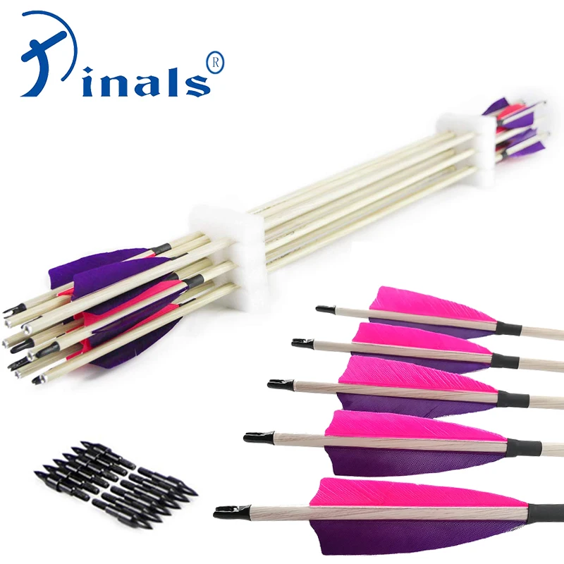 

Pinals Archery Carbon Arrows ID6.2mm Shafts Spine 400 500 600 Turkey Feathers Nocks Compound Recurve Bow Longbow Hunting