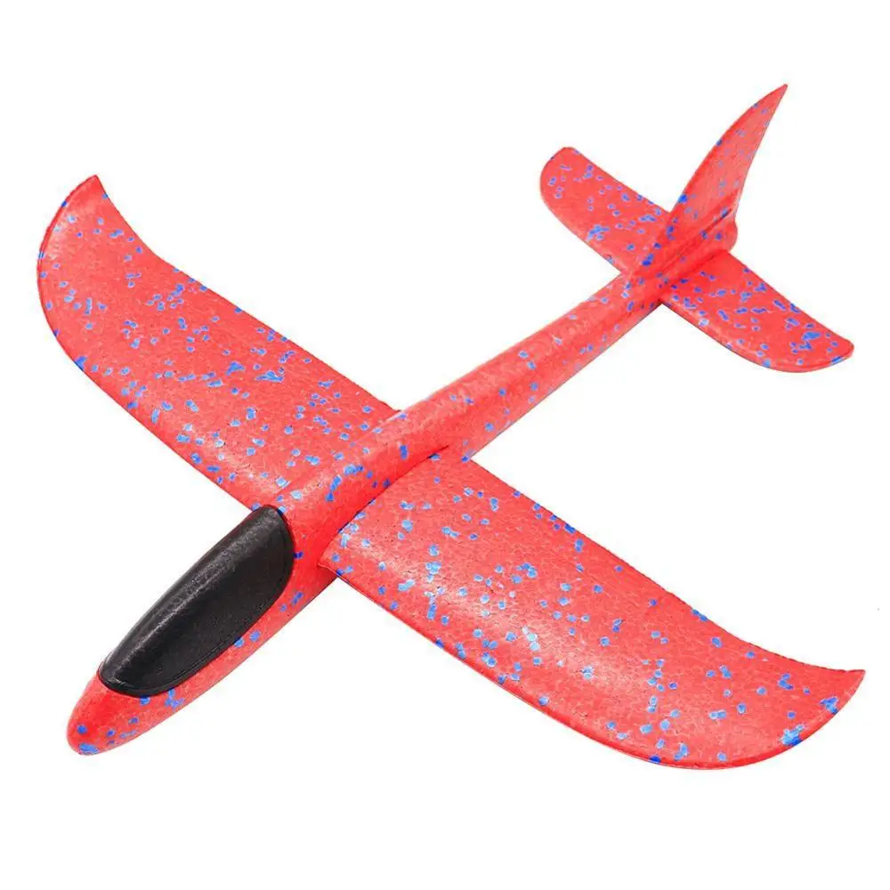 Новые детские игрушки «сделай сам» ручной бросок летающие самолеты самолет из пенопласта игрушка-планер самолет открытый планер пена модель аэроплана - Цвет: Красный