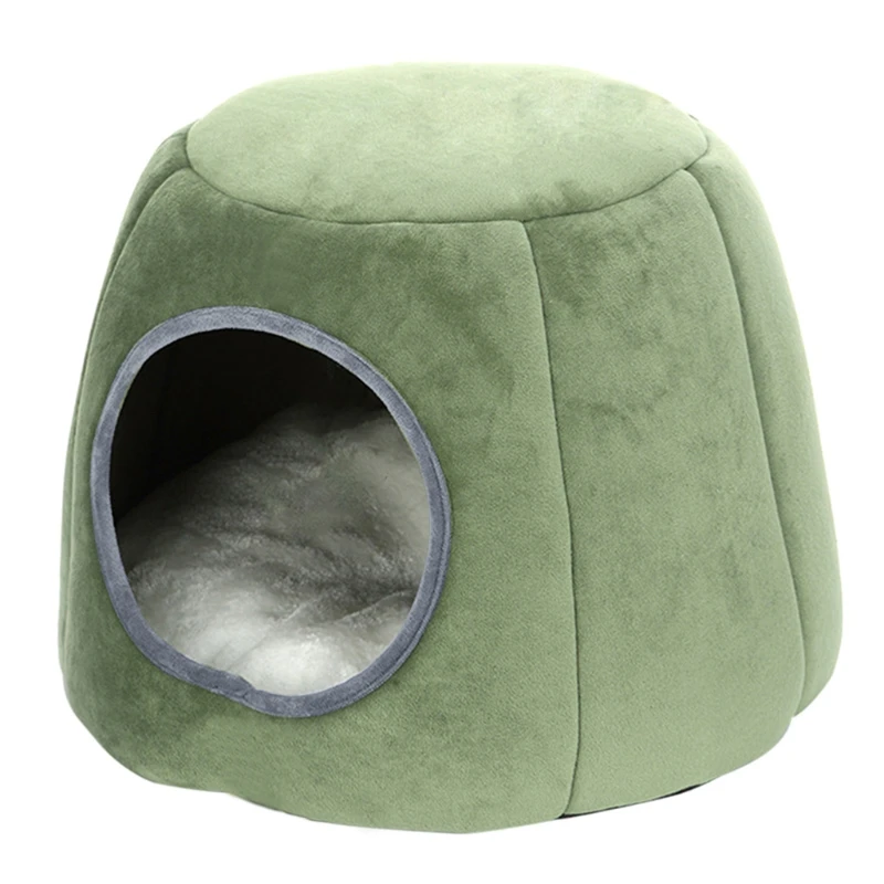 Guinea Pigs Sleeping Bed Hamster Hedgehog Winter Nest Small Pet Warm Cage Cave Bed House Fleece Cusion Hide Toy N19 20
